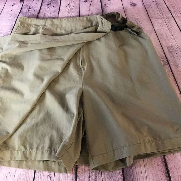 Woolrich Khaki Green Hiking Active Skort Skirt Adjustable Waist Gorpcore Size 12 - Picture 6 of 8